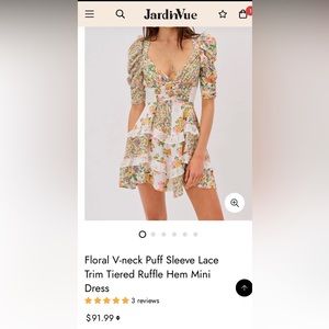 JardinVue dress, never worn,exactly like the picture but is too small.